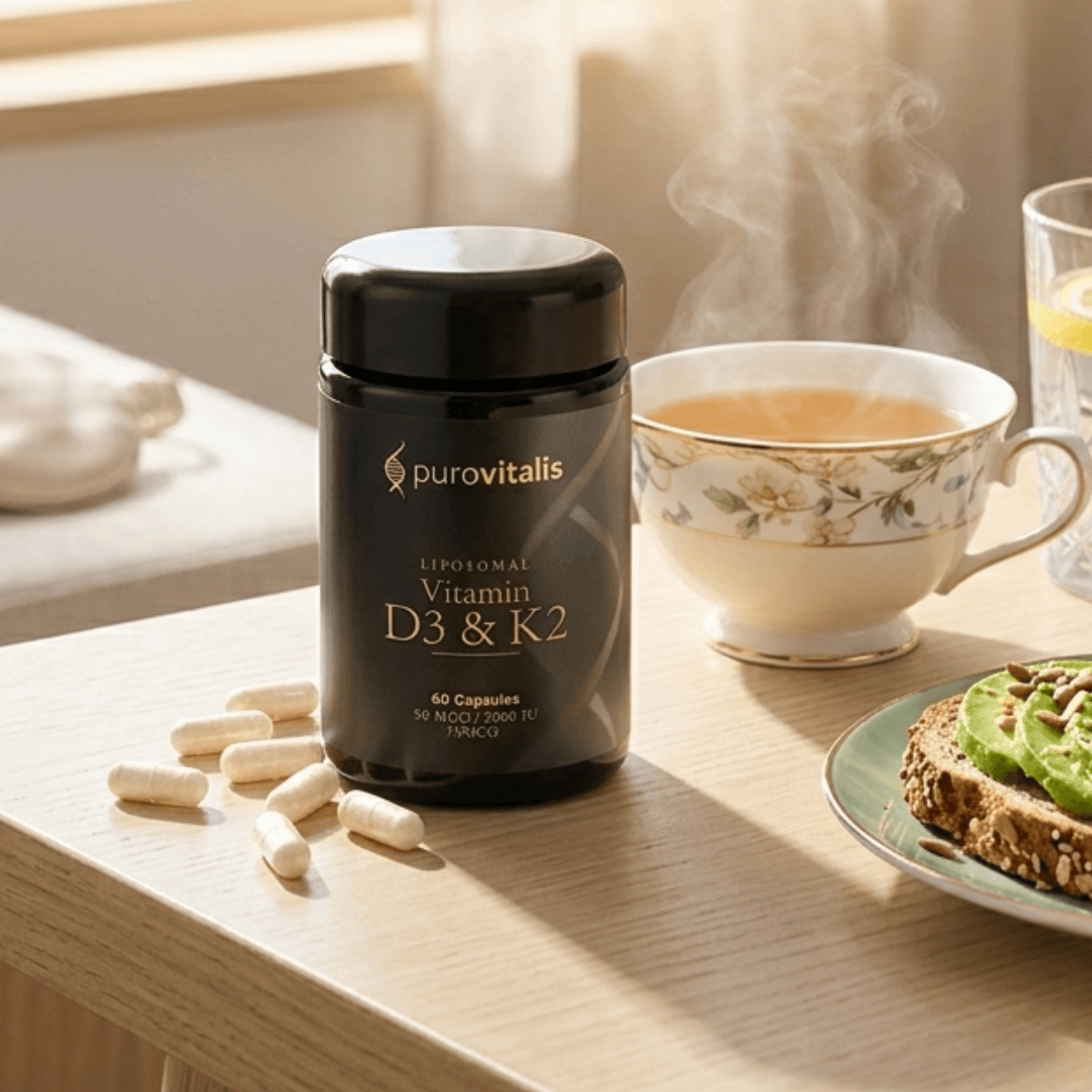 Vitamin D3 a K2 v lipozomální formě - Purovitalis